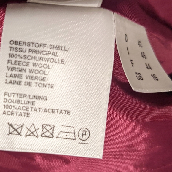 Elegance Paris Wool Striped 2 Button Blazer Jacket 12 - Picture 7 of 7